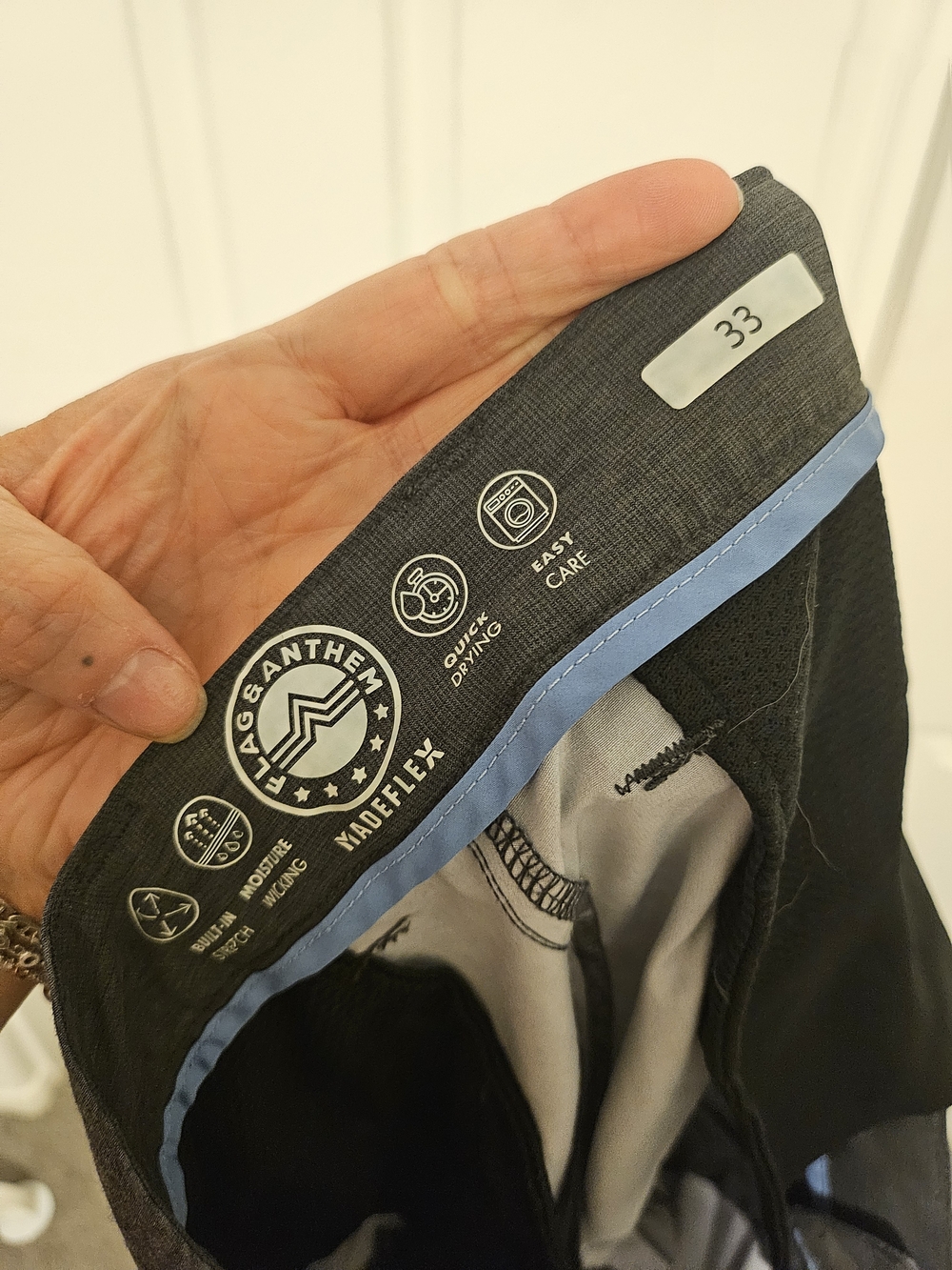 Men's Flat Front Gray Leaf-Print Shorts - Picture 4 of 4